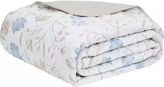 Nima Caprice Κουβερλί Μονό Microfiber Λευκό, Ροζ 160x240cm