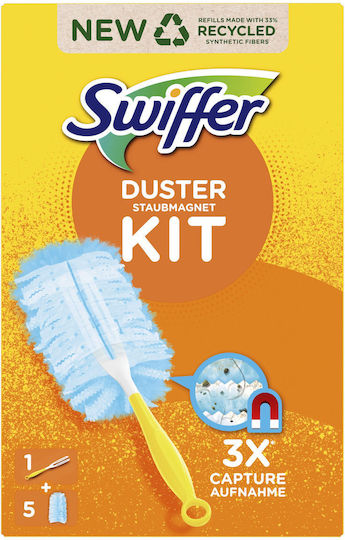 Swiffer Duster Feather Duster with Handle & Refills 5 Pieces