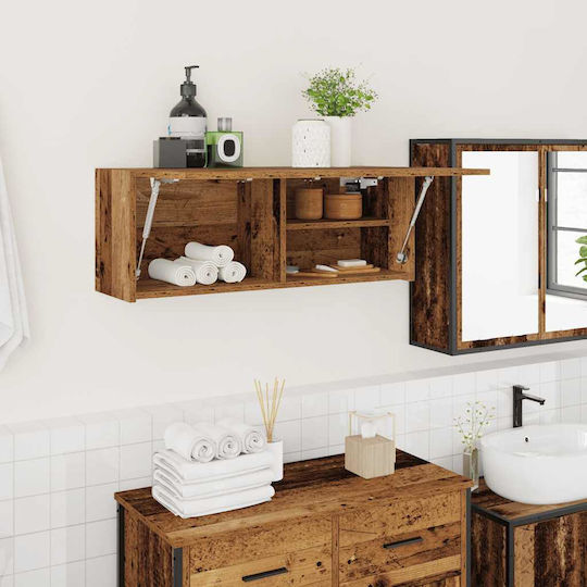 vidaXL Bathroom Cabinet L80xW25xH30cm Brown