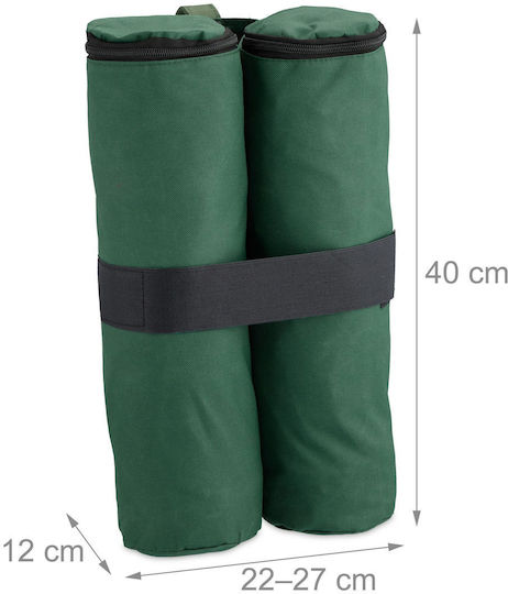 Set 4 Genți Ancoră Pavilion Relaxdays Dimensiuni 40 X 42 Cm Capacitate Umplere 10 Kg Pe Geantă Verde Negru