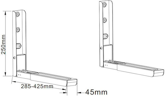 Cabletech BG-0124-1 Mounting Brackets made of Metal 42.5εκ.