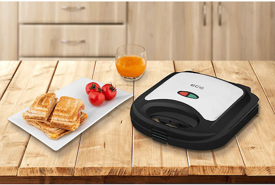 ECG S 3172 Τοστιέρα για 2 Τοστ 750W Inox
