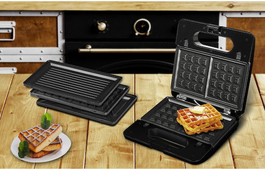 ECG Sandwich Maker pentru 2 Sandvișuri 750W Inox