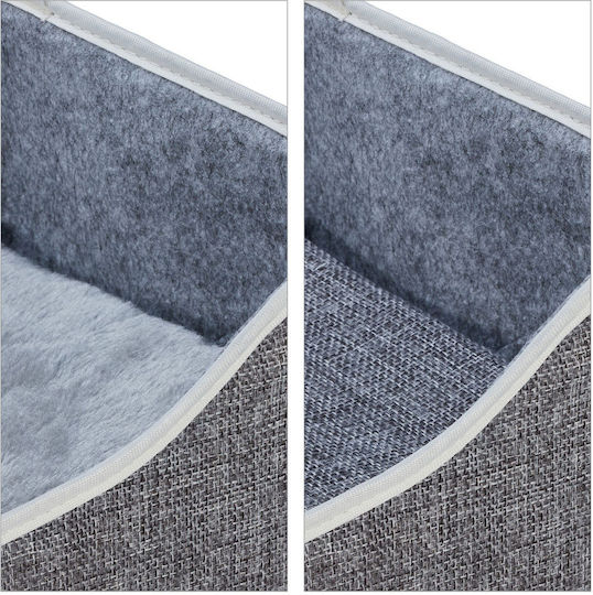 Cat Hammock Hanging Toy Gray Cotton Polyester Mdf 32 x 40 x 40 cm