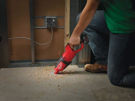 Milwaukee M12 HV-0 Επαναφορτιζόμενο Σκουπάκι Χειρός 12V Χωρίς Φορτιστή και Μπαταρία Κόκκινο