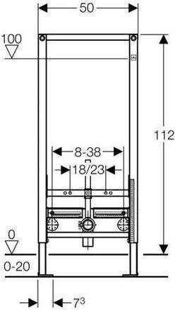 Geberit Duofix Montat pe perete Plastic Rezervor de toaletă Rectangular Presiune scăzută Roz