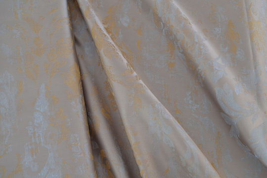 Saray Home Κουρτίνα με Τρέσα CE 1624 Μπεζ / Λαδί 280x300εκ.