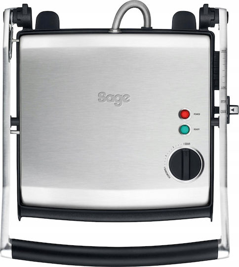 Sage Sage Adjusta Grill Tabletop Electric Grill Grate 2200W Inox with Lid
