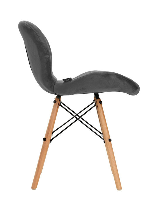 QS-186 Dining Room Velvet Chair Gray