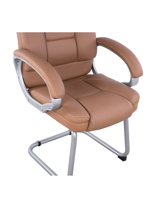 Visitor Armchair Καφέ 63x67x112cm