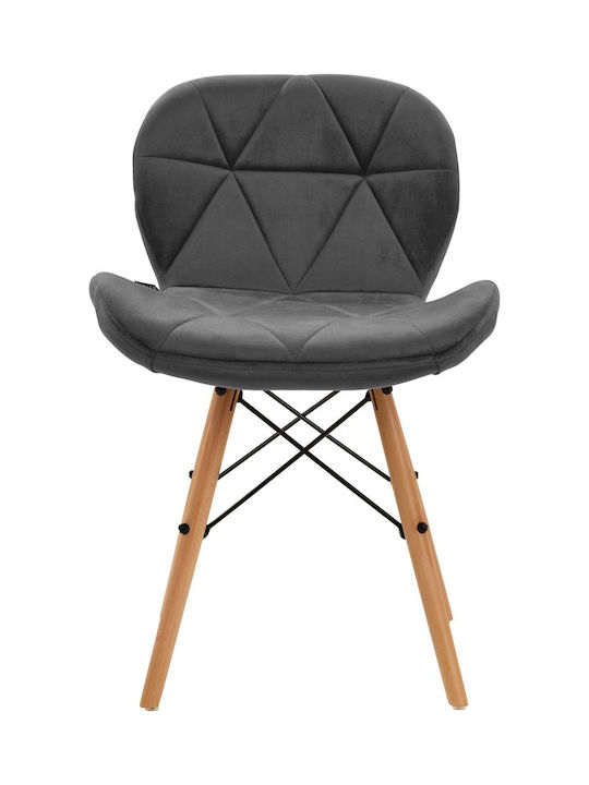 QS-186 Dining Room Velvet Chair Gray