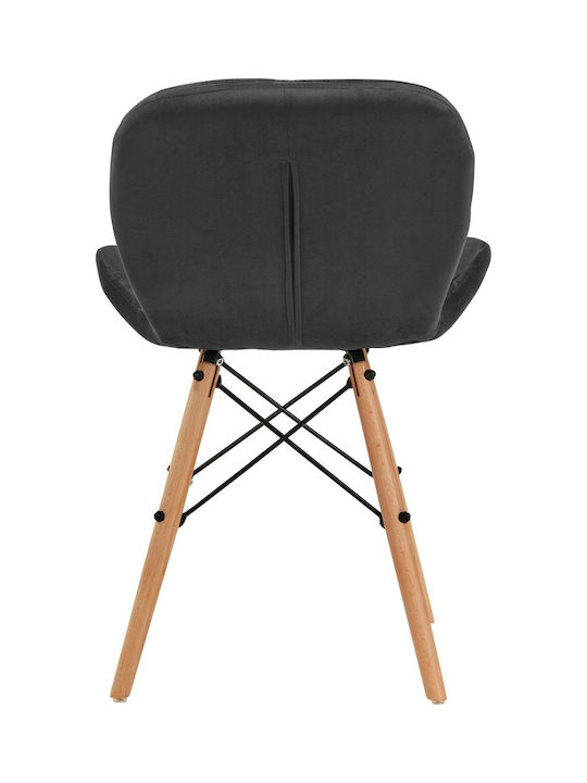 QS-186 Dining Room Velvet Chair Gray
