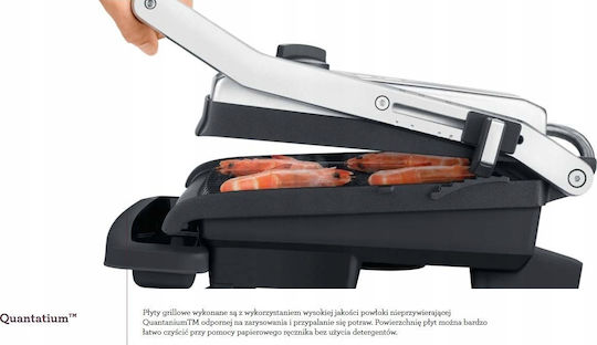 Sage Sage Adjusta Grill Tabletop Electric Grill Grate 2200W Inox with Lid