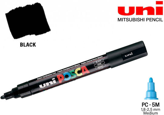Posca PC-5M Маркер 2.5мм Черно