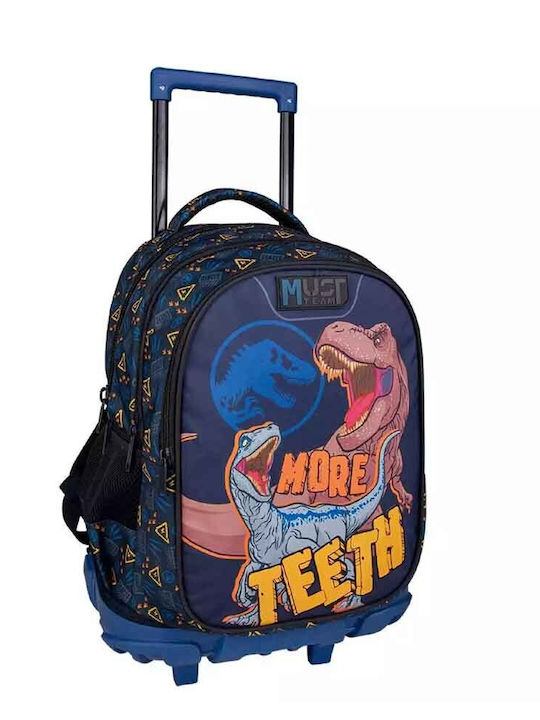 Must Team School Bag Trolley Elementary, Elementary Black with Water Bottle Holder 30Liters