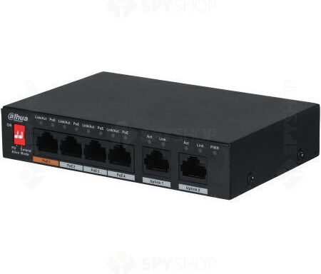 Dahua Switch Συστημάτων CCTV Μαύρο PFS3006-4ET-60-V2