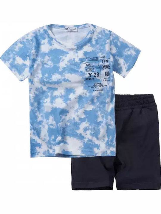 Kids' Set with Shorts Summer 2pcs Light Blue