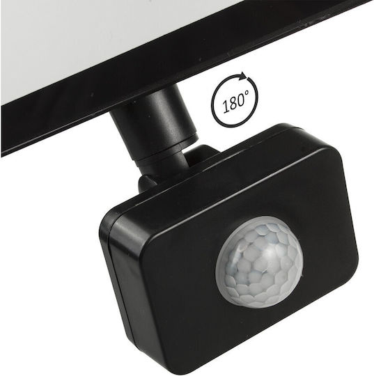 Maclean Energy Waterproof LED Floodlight 50W Cold White 6000K with Motion Sensor IP44