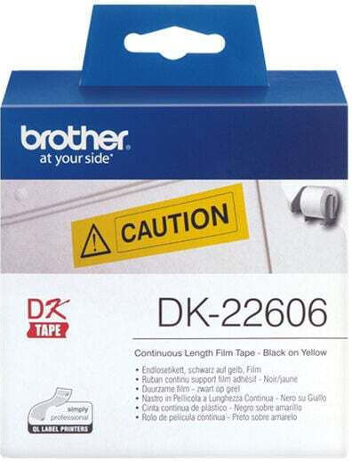 Brother P-touch Label Maker Tape 15.2m x 62mm In Yellow Colour Compatible With Brother DK