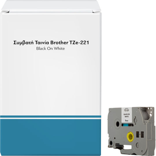 TZE-221 Etikettendrucker-Bänder 8m x 9mm in Weiße Farbe Kompatibel mit Brother TZe/TZ