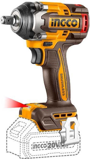 Ingco HKTHP31521 Brushless Μπουλονόκλειδο Μπαταρίας 20V 1x4Ah με Υποδοχή 1/2"