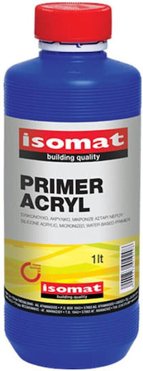 Isomat Primer Acryl Αστάρι Ελαφρώς Κίτρινο Κατάλληλο για Δομικά Υλικά 1lt