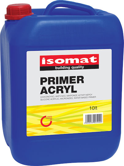 Isomat Primer Acryl Primer Silicone Acrylic Micronized Water Primer Slightly Yellow Suitable for Construction Materials 5lt
