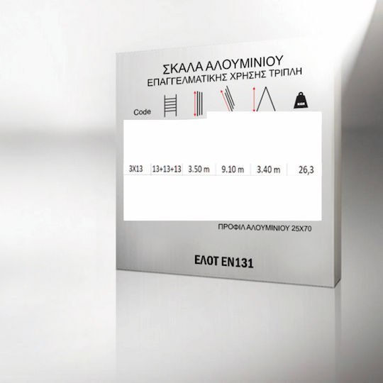 Pankoskal Professionelle Dreifach Kombinationsleiter Aluminium