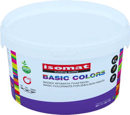 Isomat Basic Colors Plastik Farbe für Innenbereich Verwendung Μπλε 375ml