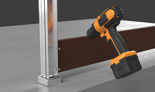 Newplan Deck Περίφραξης Κήπου από Αλουμίνιο 300x2x2.4εκ.