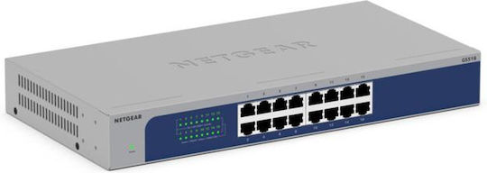 NetGear GS516-300EUS v1 Unmanaged L2 Switch με 16 Θύρες Gigabit (1Gbps) Ethernet
