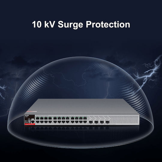 Ruijie RG-S2915-24GT4MS-P-L Управление на L2 PoE Switch с 24 Портове Гигабитови (1Gbps) Ethernet и 4 SFP Портове