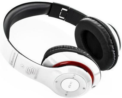 GoGEN HBTM 41WR Ασύρματα / Ενσύρματα Over Ear Ακουστικά με Ραδιόφωνο με 6 ώρες Λειτουργίας Λευκά