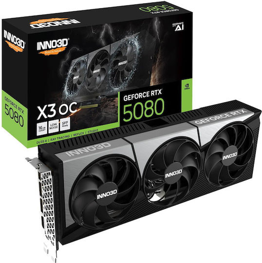 Inno 3D GeForce RTX 5080 16GB GDDR7 X3 OC Graphics Card