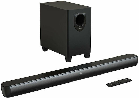F&D HT-350 Soundbar 2.1 Bluetooth και HDMI 110W με Τηλεχειριστήριο Μαύρο