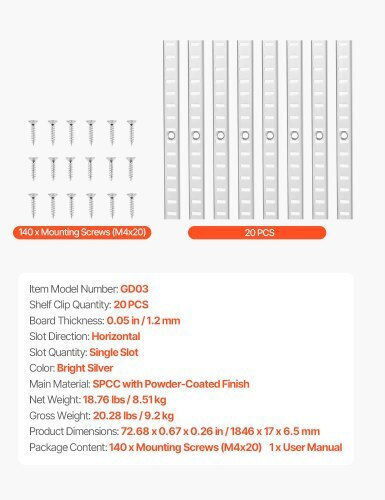 Vevor Railing Accessory 20pcs
