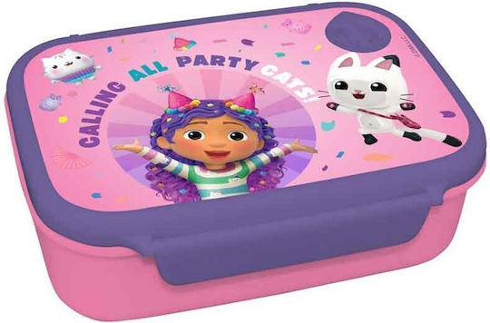 Gabby's Dollhouse Plastic Kids' Lunch Set 0.5lt Pink