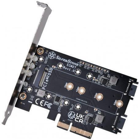 Silverstone Placă PCIe cu 2 Porturi SATA