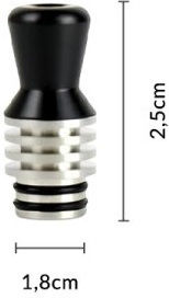 Reewape Drip Tip 510 Straight Concave Rs338 Black
