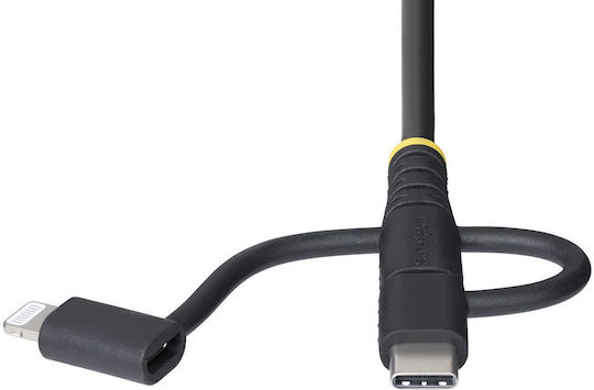 StarTech Regulär USB zu Blitzschlag / Typ-C,TC-TC / Micro-USB Kabel 3A Schwarz 1m (RLTCUB1MBK)