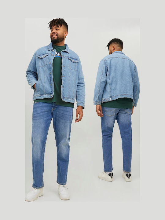 Men's Jeans Pants Elastic with Slim Fit Blue