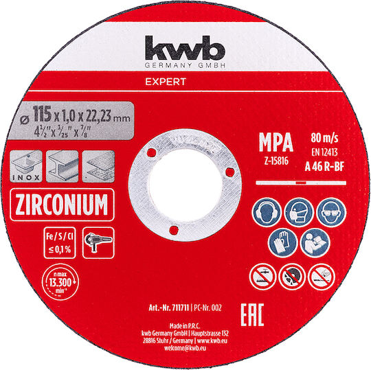 KWB Schneidscheibe Metall 115mm 10Stück