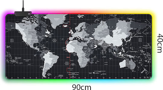 Verk Group Gaming Mouse Pad XXL (900mm) με RGB Φωτισμό μέσω USB Γκρι