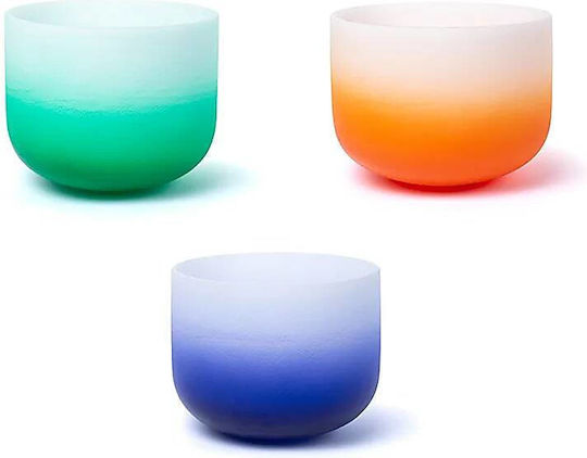 Crystal Singing Bowl Set 7 Chakra 432 Hz + 2 Storage Bags + 2 Mallets