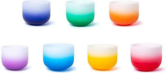 Crystal Singing Bowl Set 7 Chakra 432 Hz + 2 Storage Bags + 2 Mallets