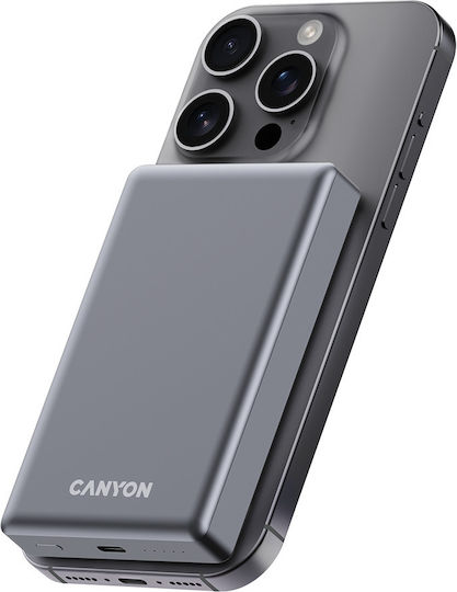 Canyon OnPower 510 MagSafe 10000mAh 20W με Θύρα USB-C Power Delivery Γκρι