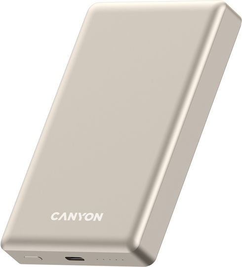 Canyon OnPower 510 MagSafe 10000mAh 20W με Θύρα USB-C Power Delivery Μπεζ