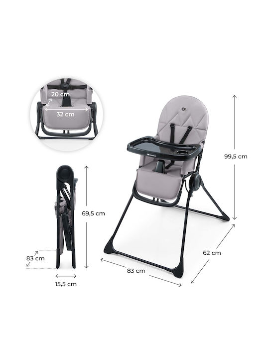 Kinderkraft BINCI Klappbarer Baby Hochstuhl Grau