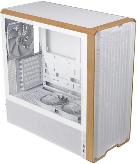 Lian Li Lancool 217 Gaming Midi Tower Computer Case with Side Window White