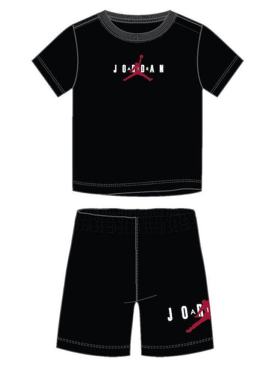 Kinder-Set mit Shorts Sommer 2Stück Schwarz